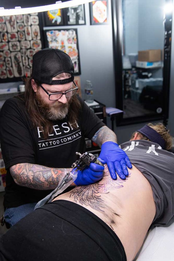 COUNTS TATTOO CO on Twitter Behind the scenes of countingcars Travis  James Reiff outlining ryanatcounts half sleeve cover up tattoo httpst coM4DSRECD8O  Twitter